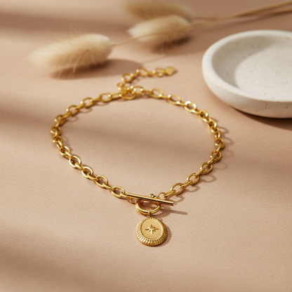 Collier en or Étoile porte-bonheur