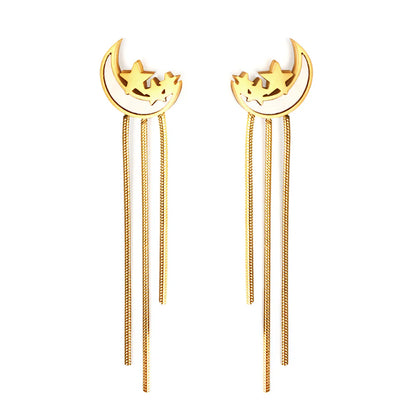 Luna Starfall Chain Drop Earrings