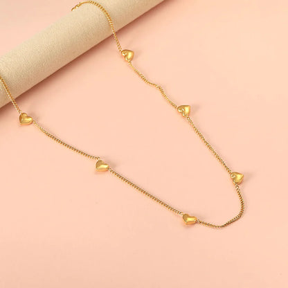 Collier Pendentif Cœur de Pêche Huit Plis