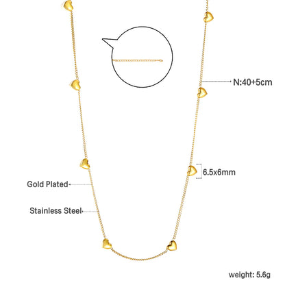 Collier Pendentif Cœur de Pêche Huit Plis