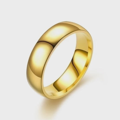 Minimal Gold band - Stainless steel 18k gold plated ring