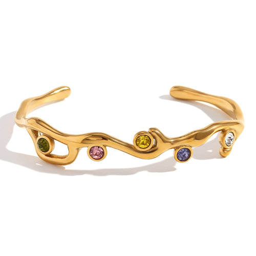 Irregular Organic Wave Branch Cuff Bracelet – Akvira Luxe