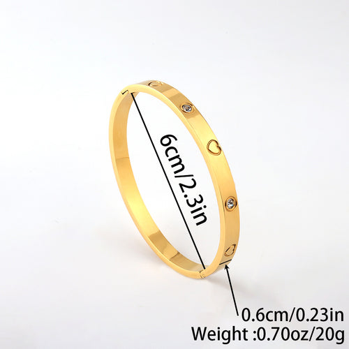 Luxury Stainless Steel Bangle – Akvira Luxe