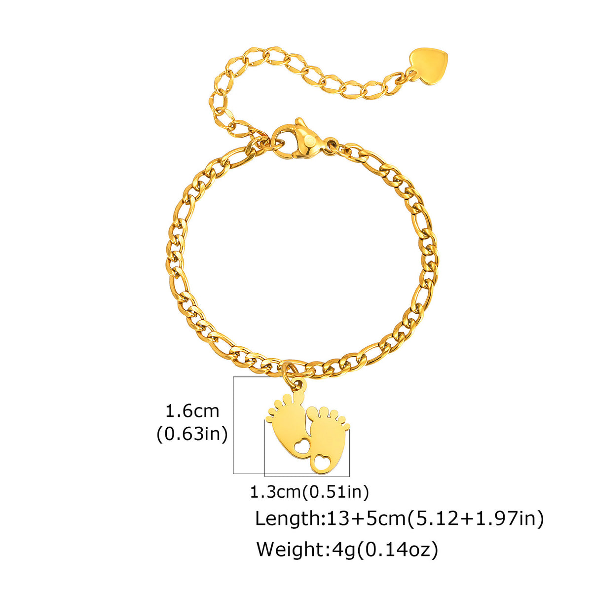 Baby Footprint Pendant Anklet – Akvira Luxe
