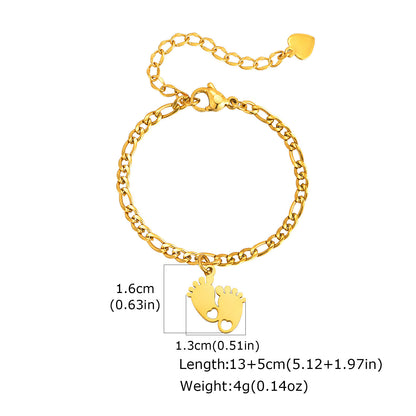 Baby Footprint Pendant Anklet – Akvira Luxe