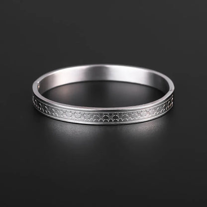 Cross Cuff Bracelet – 18K Gold Plated Stainless Steel Bangle