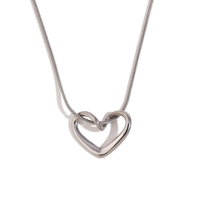 Collier pendentif Cœur doré – Acier inoxydable plaqué or 18 carats