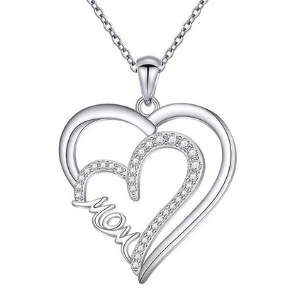 Sparkling Heart Charm Necklace