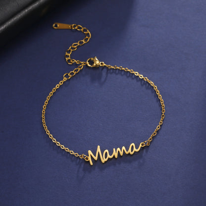 Mama Letter Bracelet - Single Chain