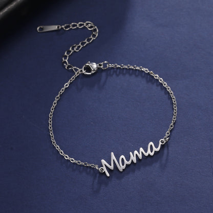 Mama Letter Bracelet - Single Chain
