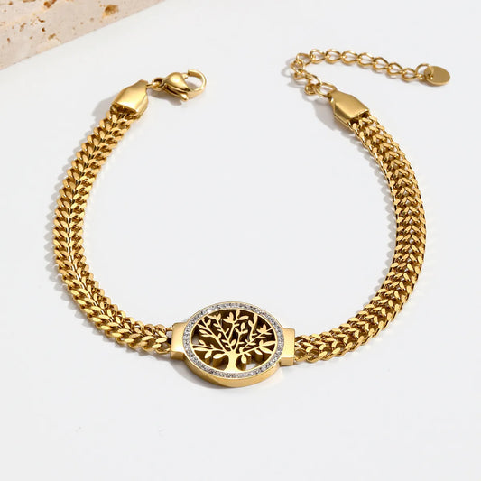 Tree of Life Bracelet – 18K Gold Plated Stainless Steel