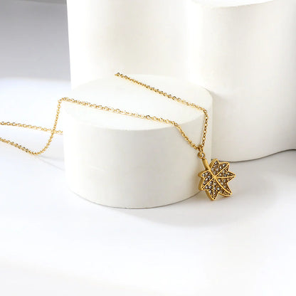 Collier pendentif en cristal Érable Cramoisi