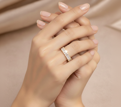 Pure Glow Zircon Ring — 18K Gold-Plated