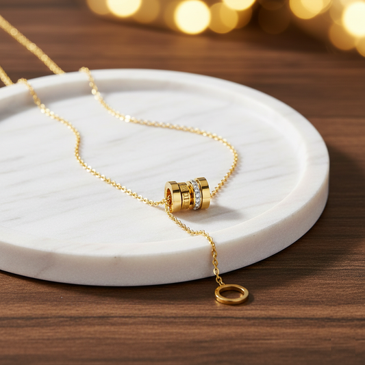 Collier à maillons de zircon éclatant