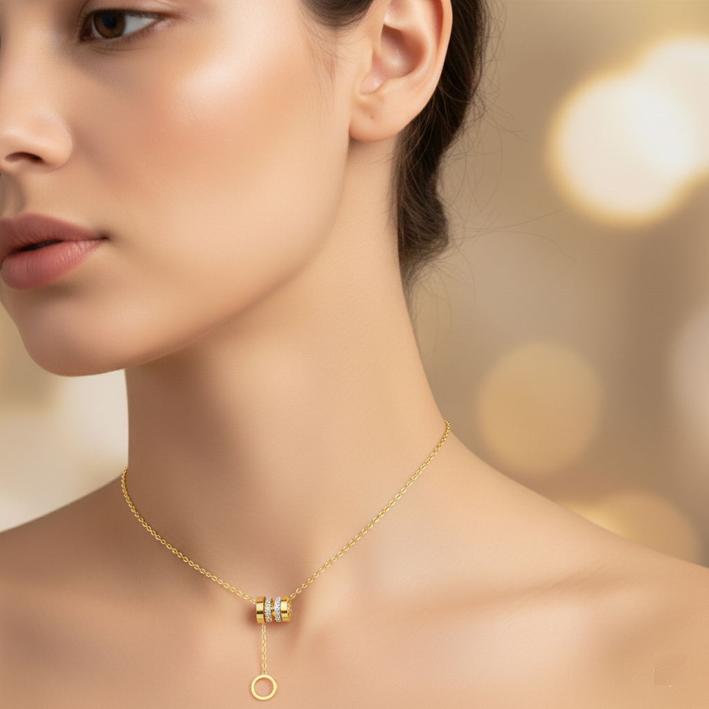 Radiant Zircon Link Necklace